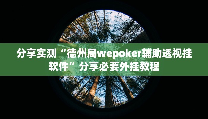 分享实测“德州局wepoker辅助透视挂软件”分享必要外挂教程