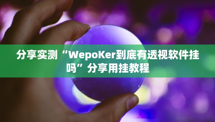 分享实测“WepoKer到底有透视软件挂吗”分享用挂教程