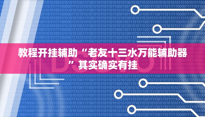 教程开挂辅助“老友十三水万能辅助器”其实确实有挂 教程开挂辅助“老友十三水万能辅助器”其实确实有挂