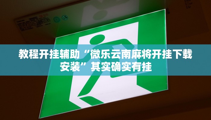 教程开挂辅助“微乐云南麻将开挂下载安装”其实确实有挂