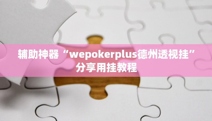辅助神器“wepokerplus德州透视挂”分享用挂教程 辅助神器“wepokerplus德州透视挂”分享用挂教程