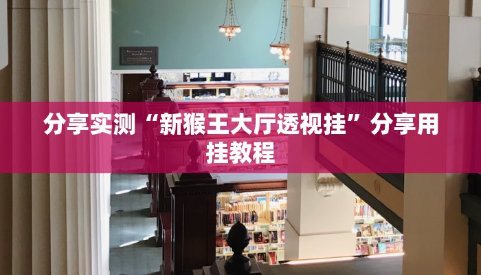 分享实测“新猴王大厅透视挂”分享用挂教程