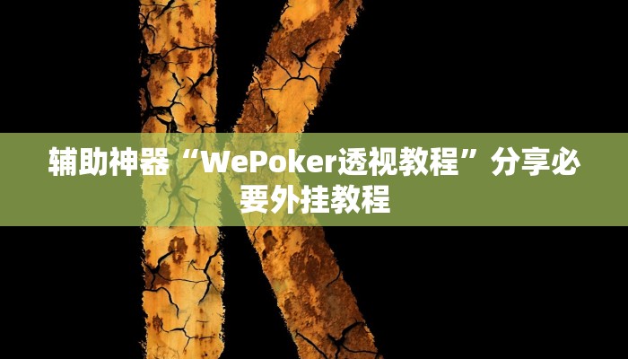 辅助神器“WePoker透视教程”分享必要外挂教程