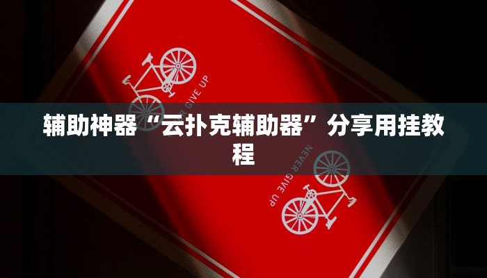 辅助神器“云扑克辅助器”分享用挂教程