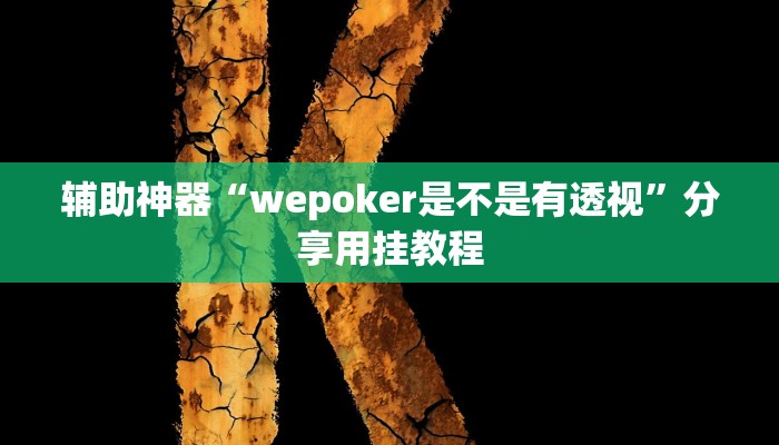 辅助神器“wepoker是不是有透视”分享用挂教程 辅助神器“wepoker是不是有透视”分享用挂教程