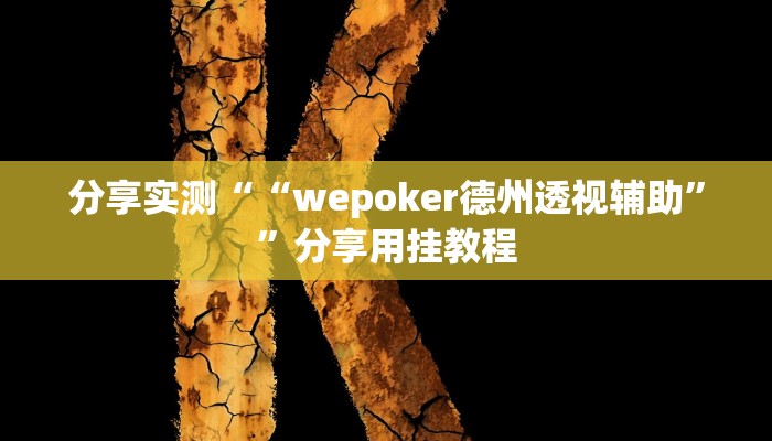 分享实测““wepoker德州透视辅助””分享用挂教程